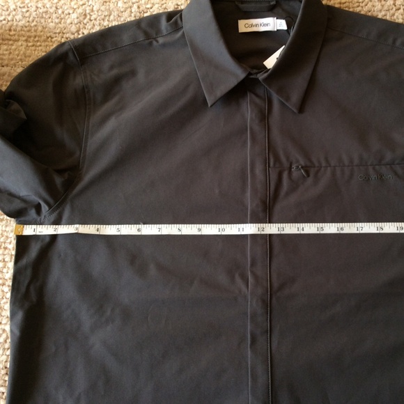 Men’s Calvin Klein Athletic Shirt | Concealed snap buttons | Sz L | Brand New - Picture 13 of 15